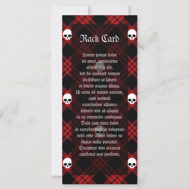 Calavera gótica Tartán Plaid (Anverso)