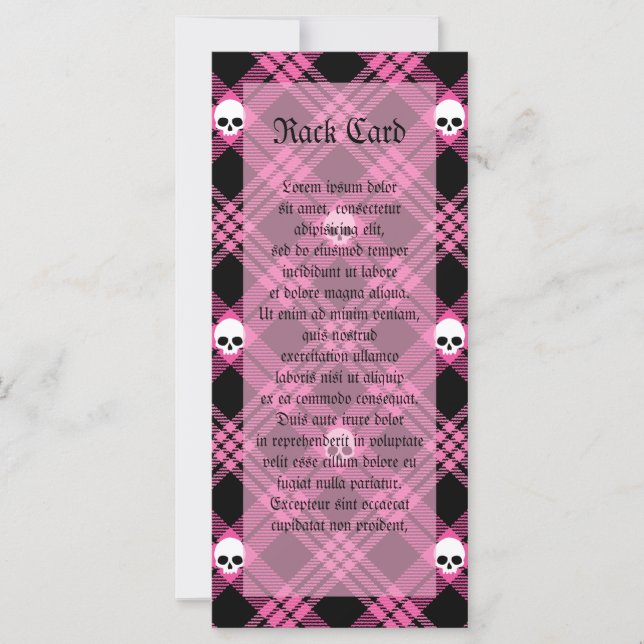 Calavera gótica Tartán Plaid (Anverso)