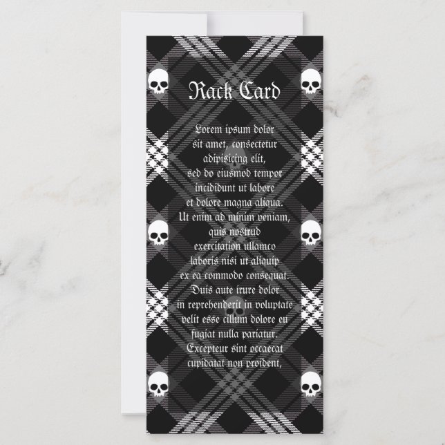 Calavera gótica Tartán Plaid (Anverso)