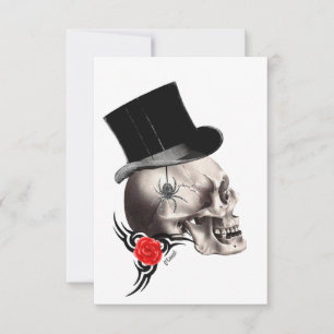 Calavera gótica y estilo tatuaje rosa