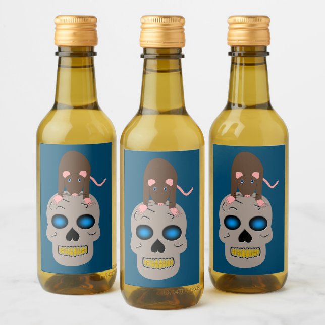 Calavera gótica y Rat Halloween (Botellas)