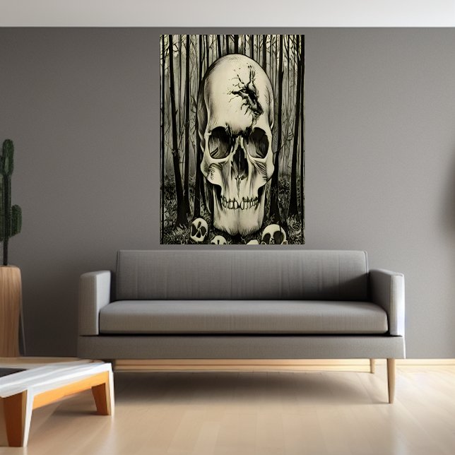 Calavera grande en el bosque | Poster de arte de I (Subido por el creador)