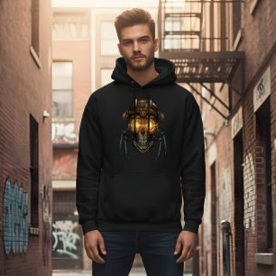 Calavera Mecánica: Sudadera con Capucha Steampunk