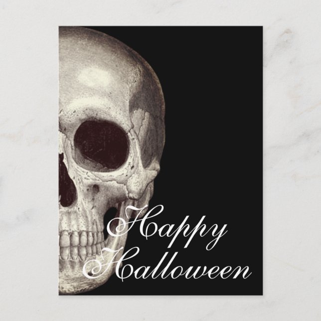 Calavera Muerta Espantosa Feliz Tarjeta Postal de  (Anverso)