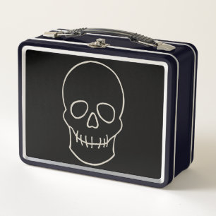 Calavera - Murciélago negro y hueso blanco