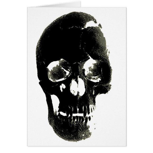 Calavera negra - Imagen negativa (Frente)