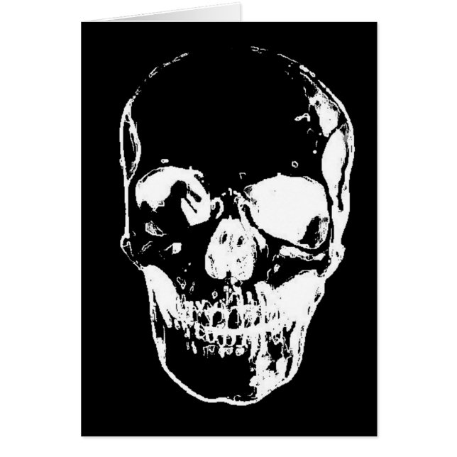 Calavera negra - Imagen negativa (Frente)