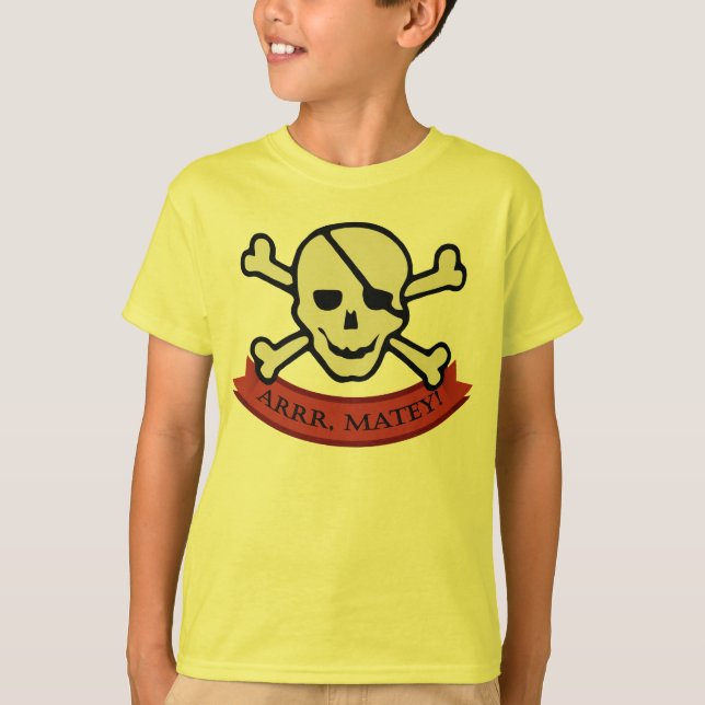 Calavera - Niños amarillos colocan la camiseta sin (Anverso)