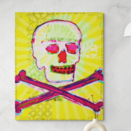 Calavera Paleek de cráneo NFT Arte Amarillo Verde 