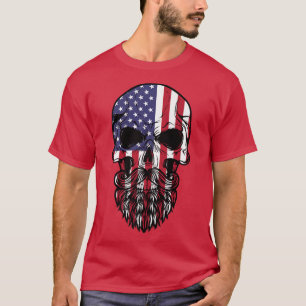 Calavera patriótica - camiseta Premium con bandera