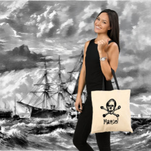 Calavera pirata y Bolsa de huesos cruzados