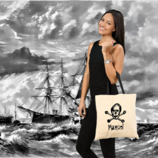 Calavera pirata y Bolsa de huesos cruzados