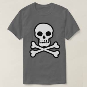 Calavera pirata y camiseta cruzada