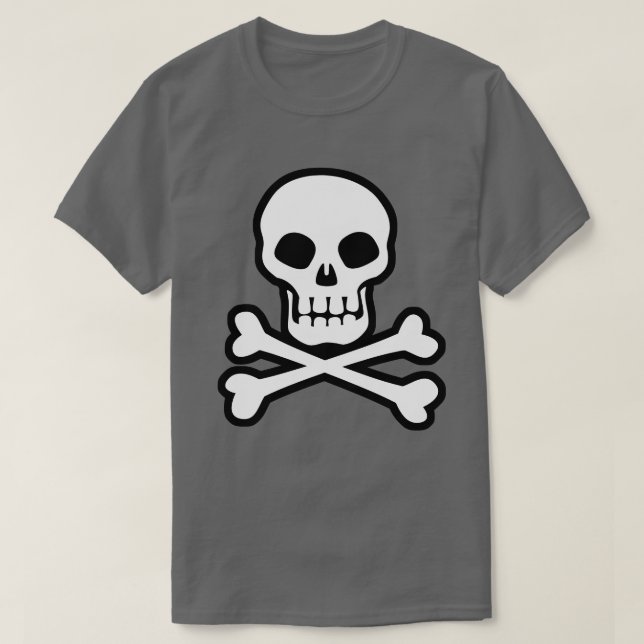 Calavera pirata y camiseta cruzada (Diseño del anverso)