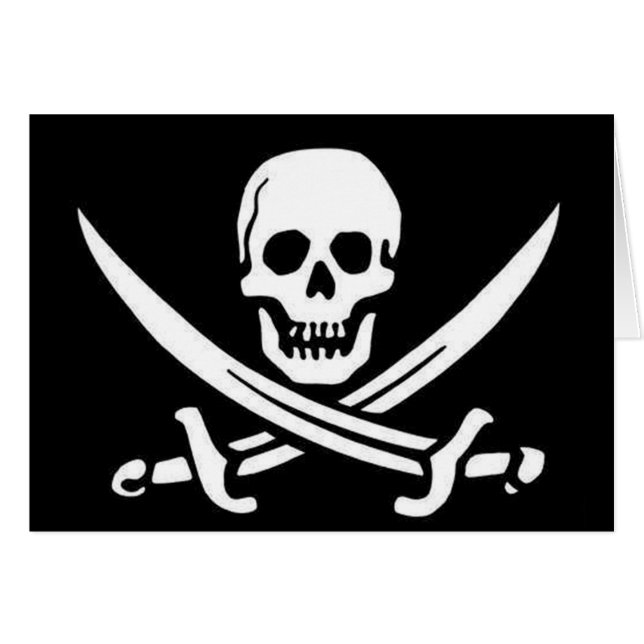 Calavera pirata y espadas (Anverso (Horizontal))
