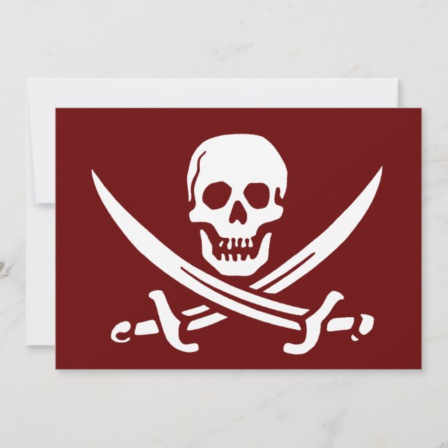 Calavera pirata y espadas, Jolly Roger (Anverso)
