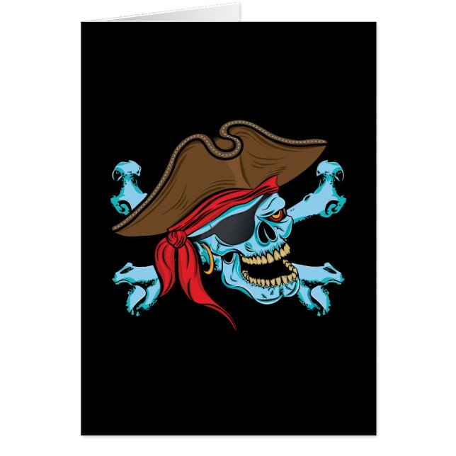 Calavera pirata y hueso cruzado (Frente)