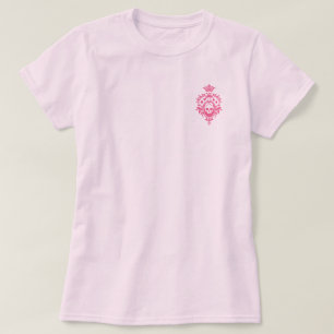 Calavera Rosa Y Cartas Con Camiseta Escudo
