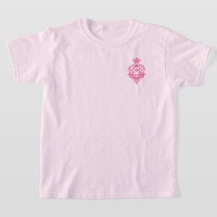 Calavera Rosa Y Cartas Con Camiseta Escudo
