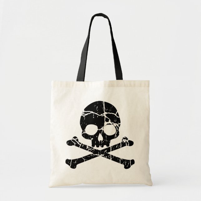 Calavera rota y bolsa de huesos cruzados (Frente)