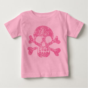 Calavera rota y camiseta bebé cruzada