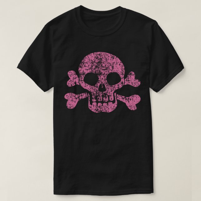 Calavera rota y camiseta cruzada (Diseño del anverso)