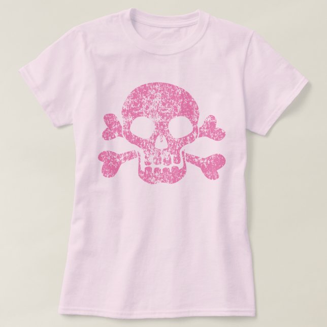 Calavera rota y camiseta cruzada (Diseño del anverso)