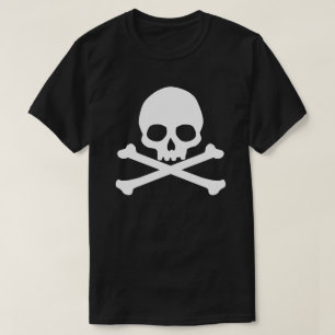 Calavera Simple Y Camiseta Cruzada