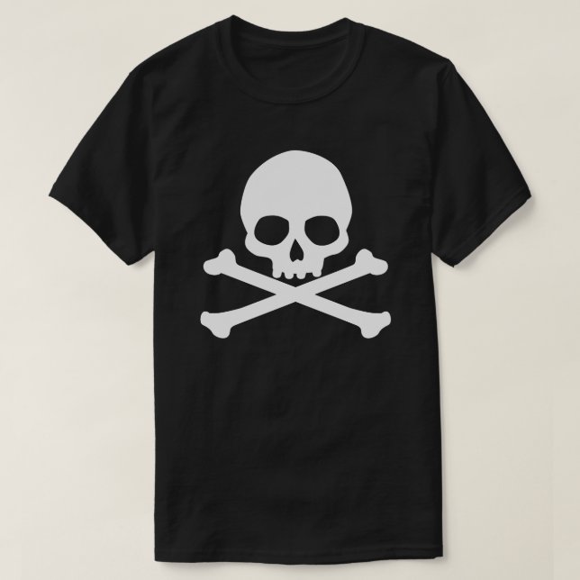 Calavera Simple Y Camiseta Cruzada (Diseño del anverso)