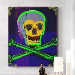 Calavera Skull pGeek Arte NFT Oro Blanco Azul Verd