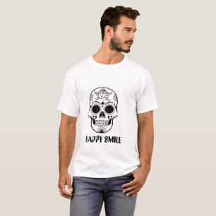 Calavera Sonriente Feliz – Camiseta de Calavera Fl