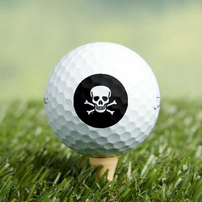 Calavera y bolas de golf de tileísta negro para Bo (Camiseta in situ)