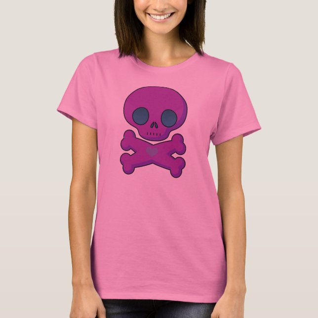 Calavera y camiseta de los huesos cruzados (Anverso)
