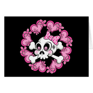 Calavera y corazones