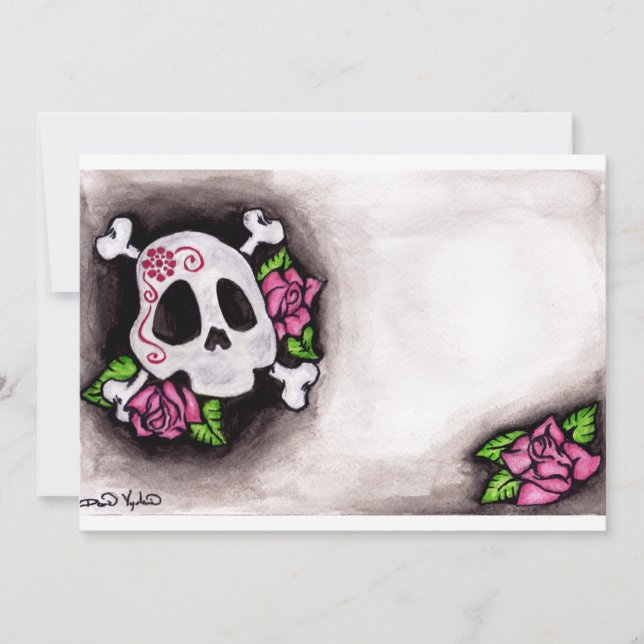 Calavera y Rosas (Anverso)