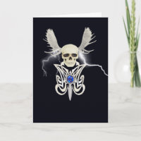 Calavera y tarjeta de daga