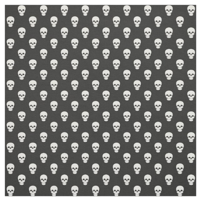 Calaveras blancas sobre tela negra (Retal)