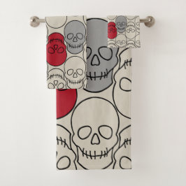 Calaveras - Blanco óseo y negro mural