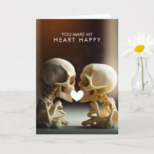 CALAVERAS DE AMOR   Tarjeta de Felicitación Doble