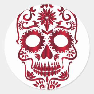 calaveras de azúcar pegatinas