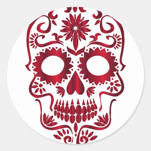 calaveras de azúcar pegatinas (Anverso)