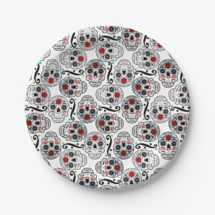 Calaveras de Azúcar Platos para Fiesta de Cumpleañ