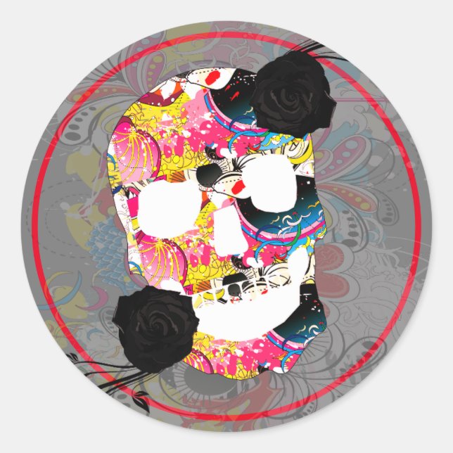 CALAVERAS DE HALLOWEEN CALCOMANÍA PERSONALIZABLE (Anverso)