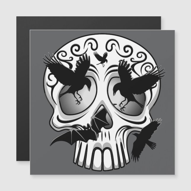 Calaveras decorativas de Halloween (Anverso/Reverso)