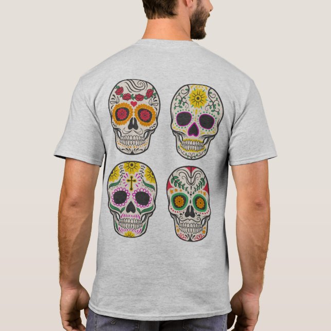 Calaveras del Día de los Muertos | Camiseta (Reverso)