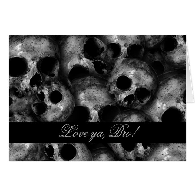 Calaveras en tarjeta de saludo (Anverso (Horizontal))