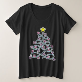 Calaveras góticas Árbol de Navidad Camisas de tama