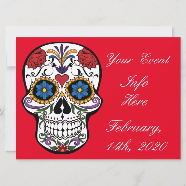 Calaveras humanas decoradas Arte Thunder_Cove (Anverso)