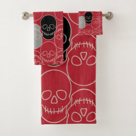Calaveras - Rojo en sangre y blanco óseo