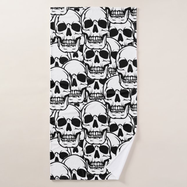 Calaveras superpuestas (Toalla de baño)
